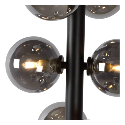 Светильник подвесной Tycho 45474/06/30 Lucide серый прозрачный 6 ламп, основание чёрное в стиле винтаж молекула фото 6
